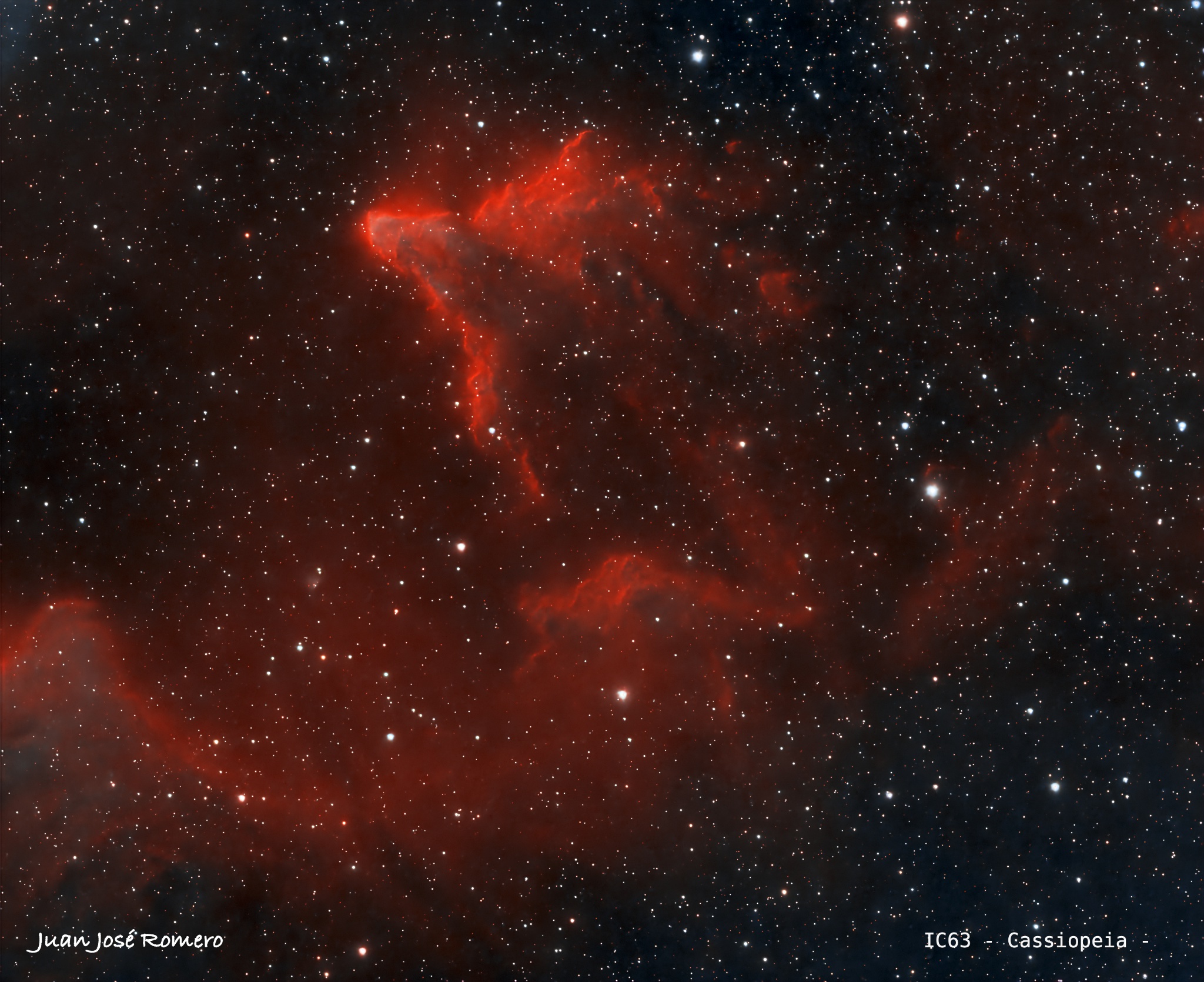 Fotografía astronómica de IC63 – Nebulosa del Fantasma de Cassiopeia