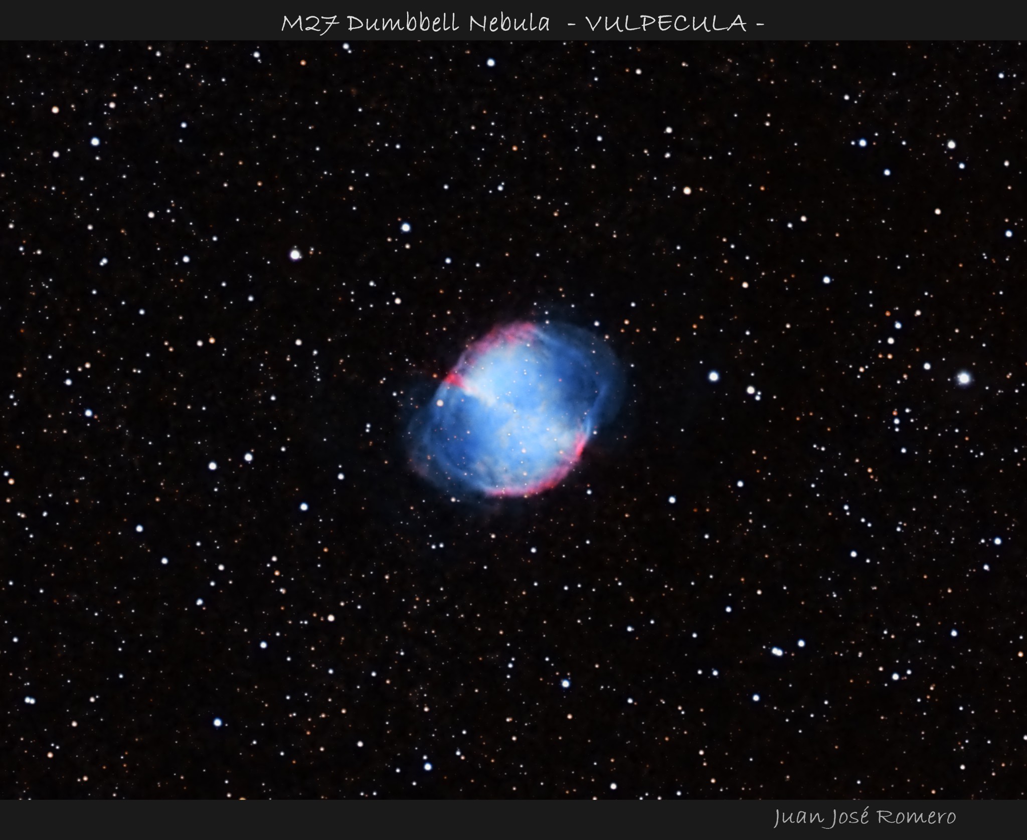 Fotografia de l'objecte M27, Nebulosa de la Dumbbell (NGC6853)