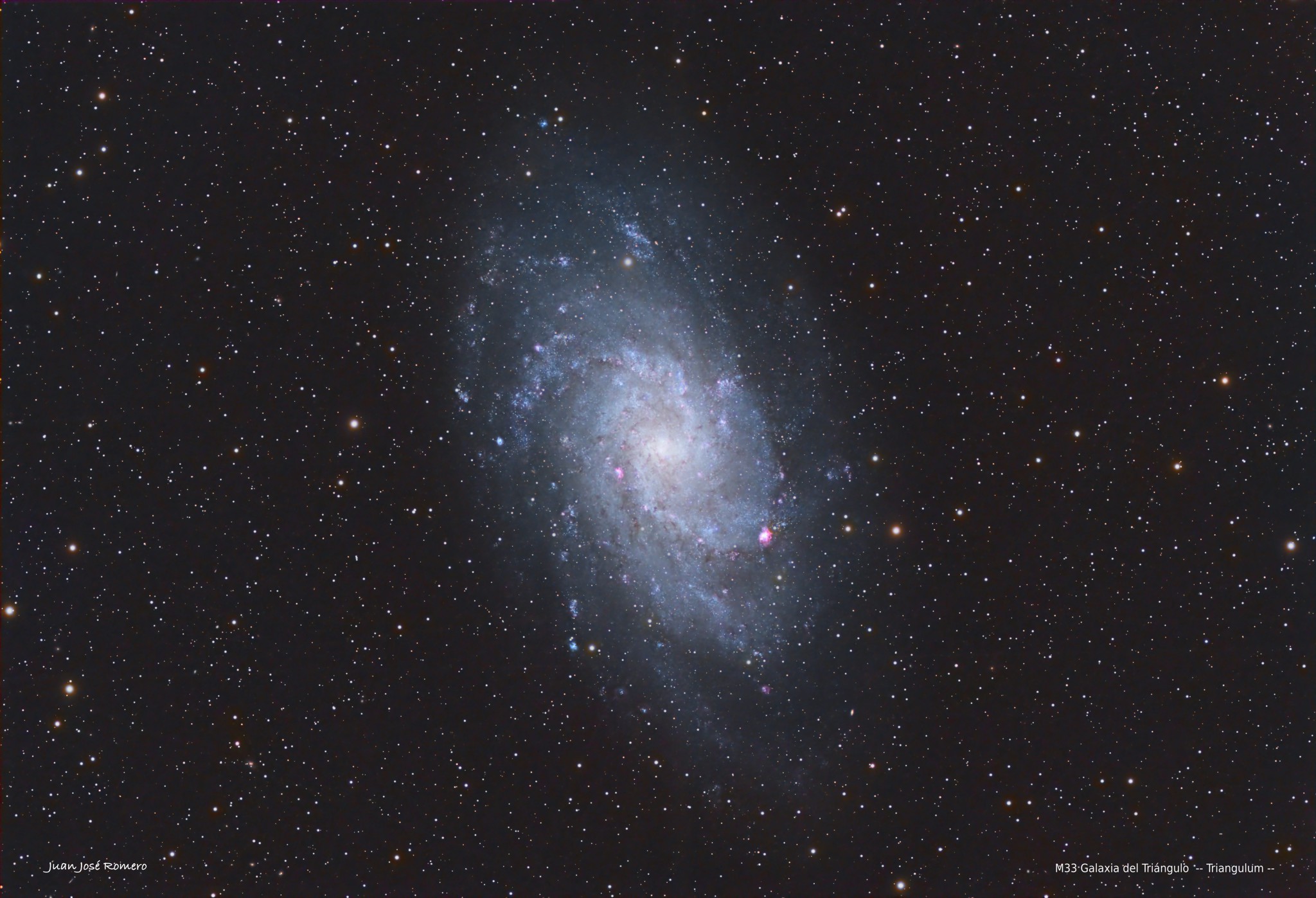 Fotografia de l'objecte M33, Galàxia del Triangle