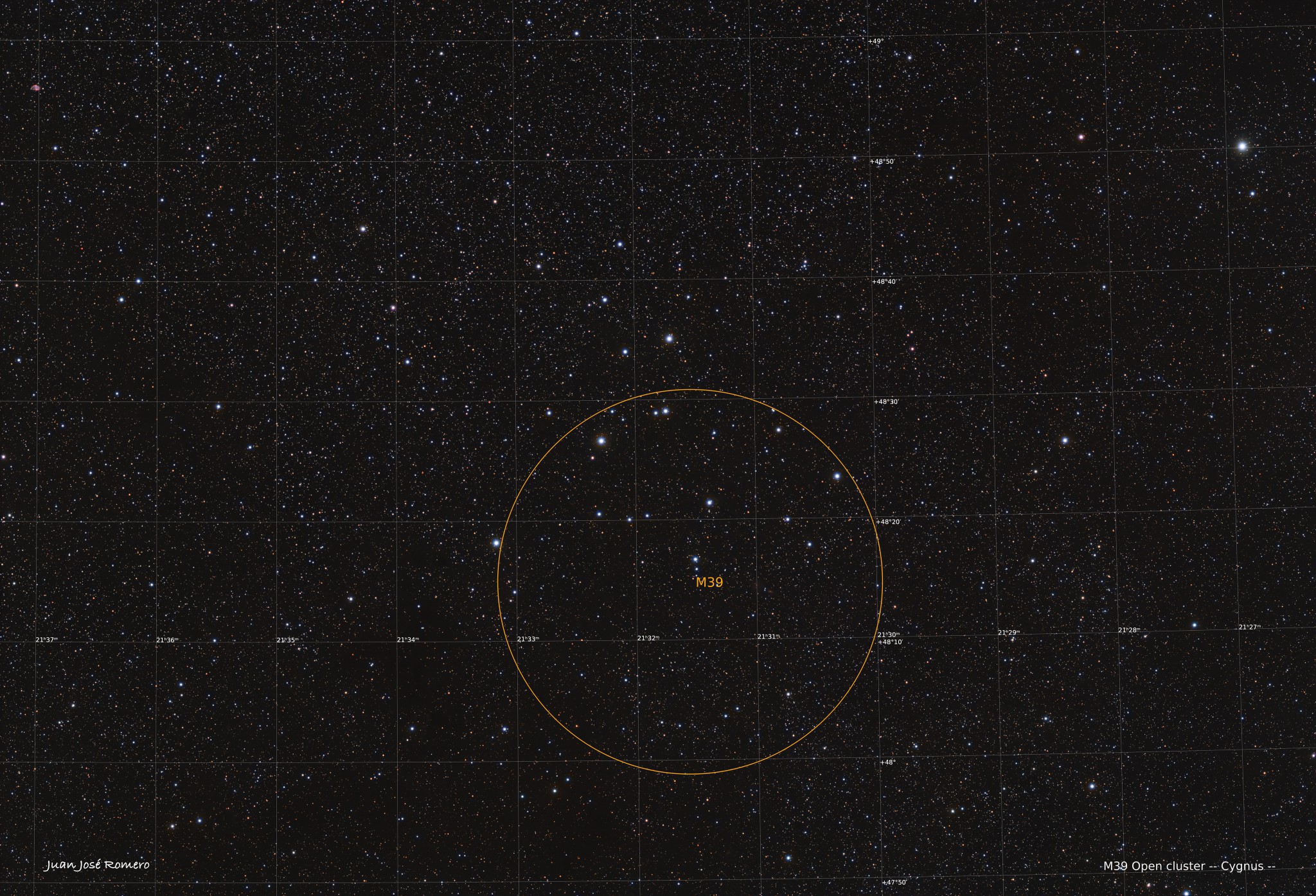 Estrellas identificadas: M39 – Cúmulo abierto