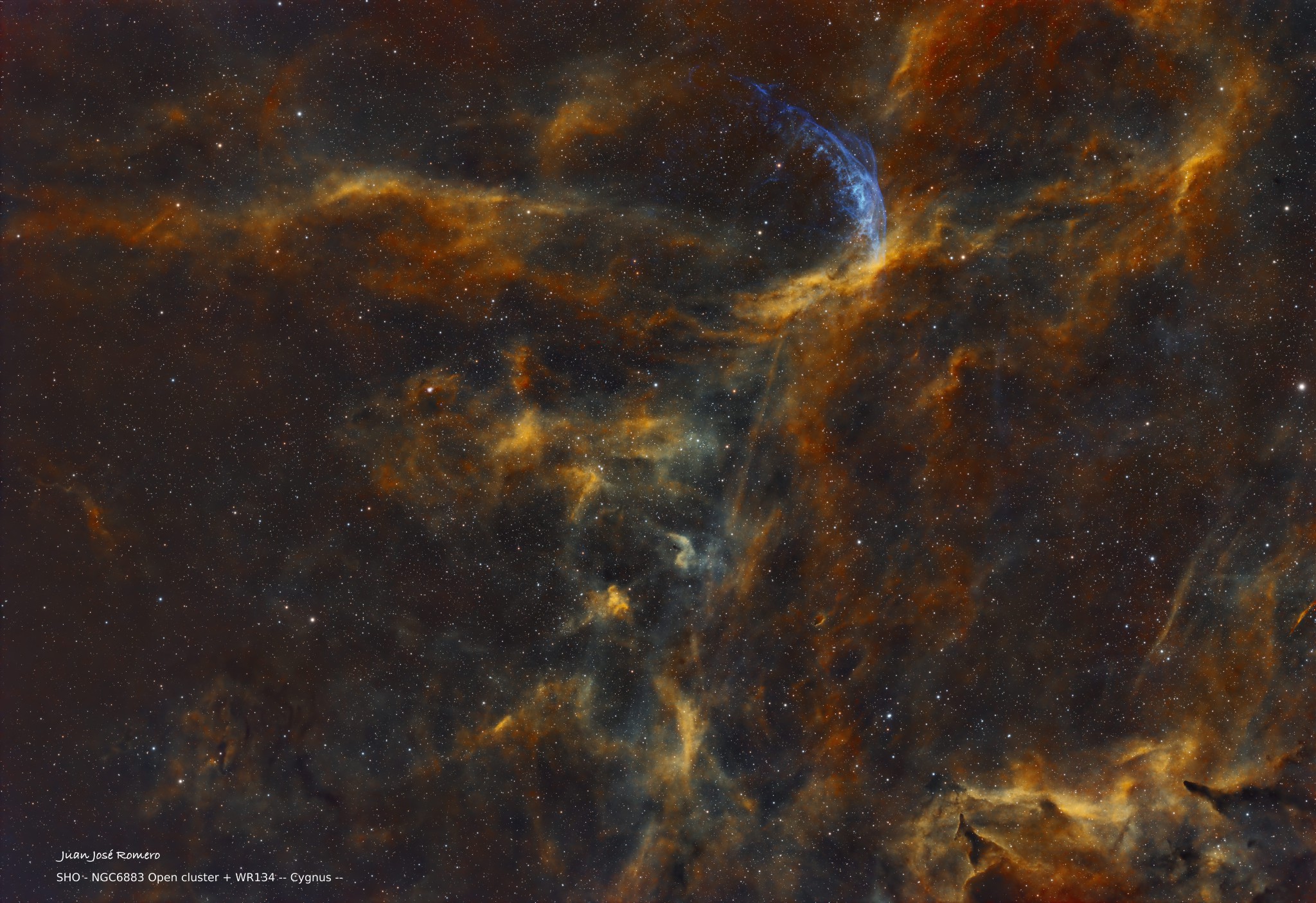 Fotografía astronómica de NGC6883 – Cúmulo abierto (SHO)