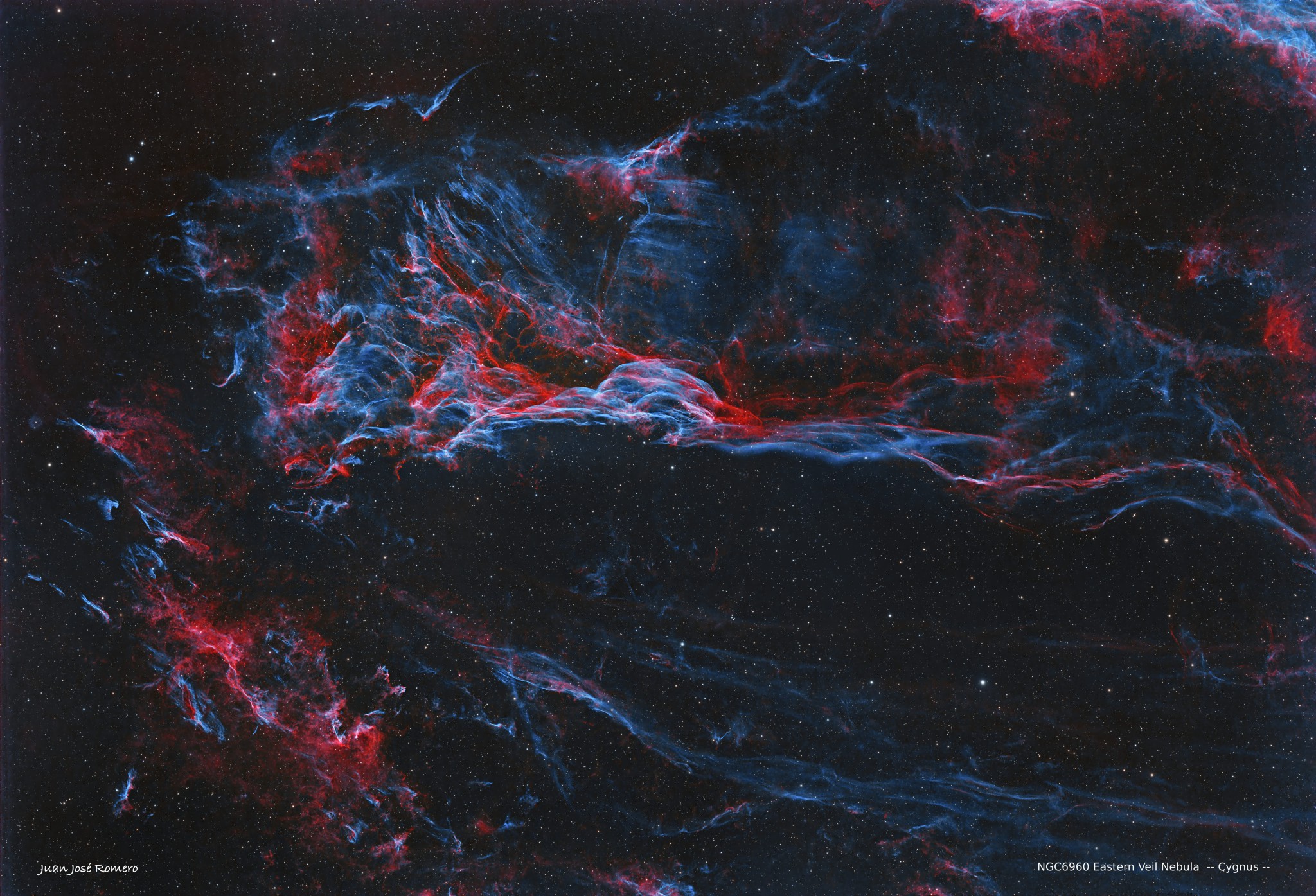 Fotografia de l'objecte NGC 6960 – Part oriental (est) del Western Veil Nebula