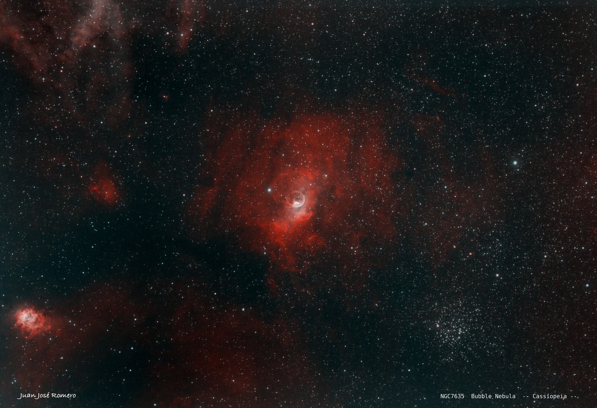 Fotografía astronómica de NGC7635 – Nebulosa de la Burbuja