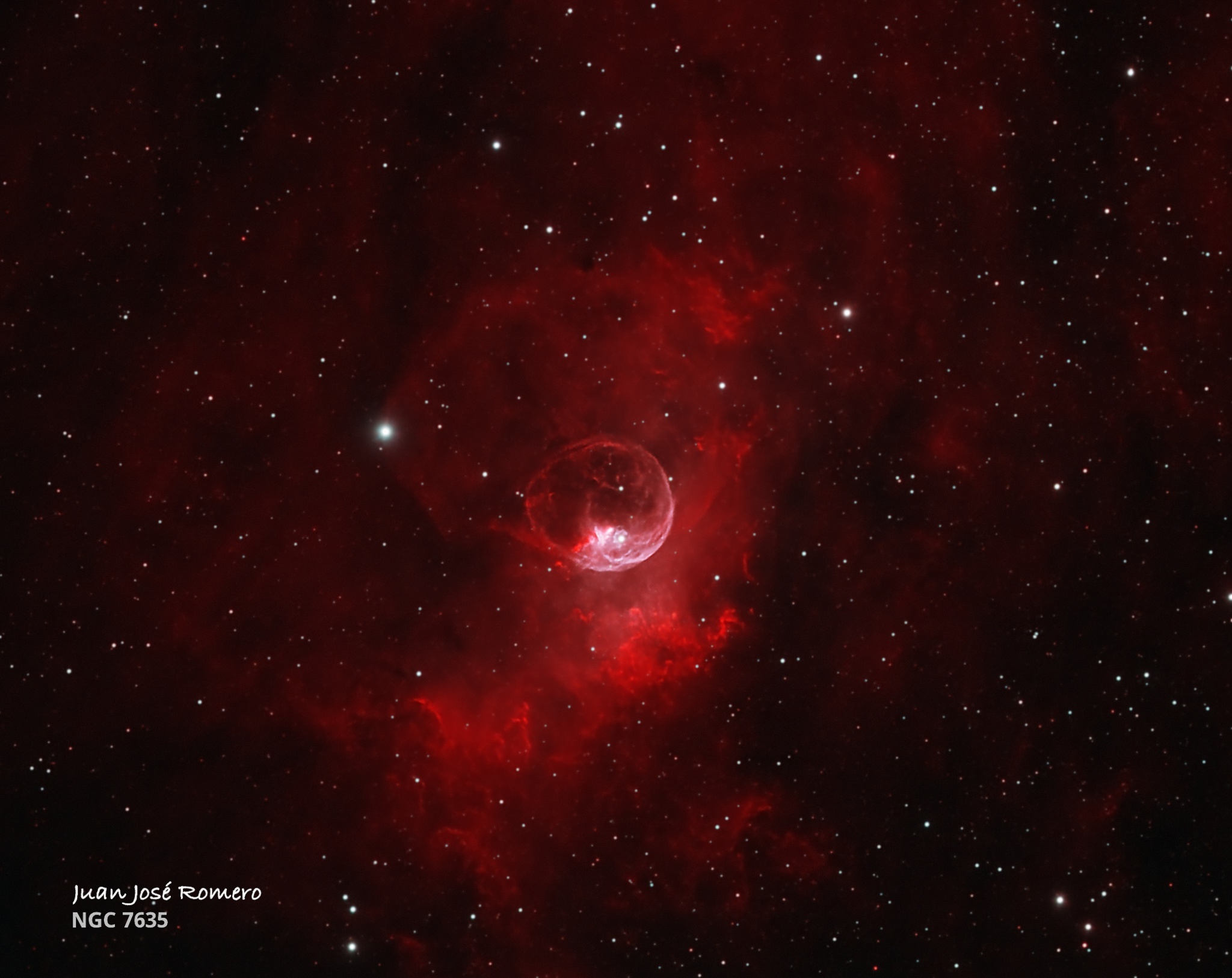 Recorte en HOO: NGC7635 – Nebulosa de la Burbuja