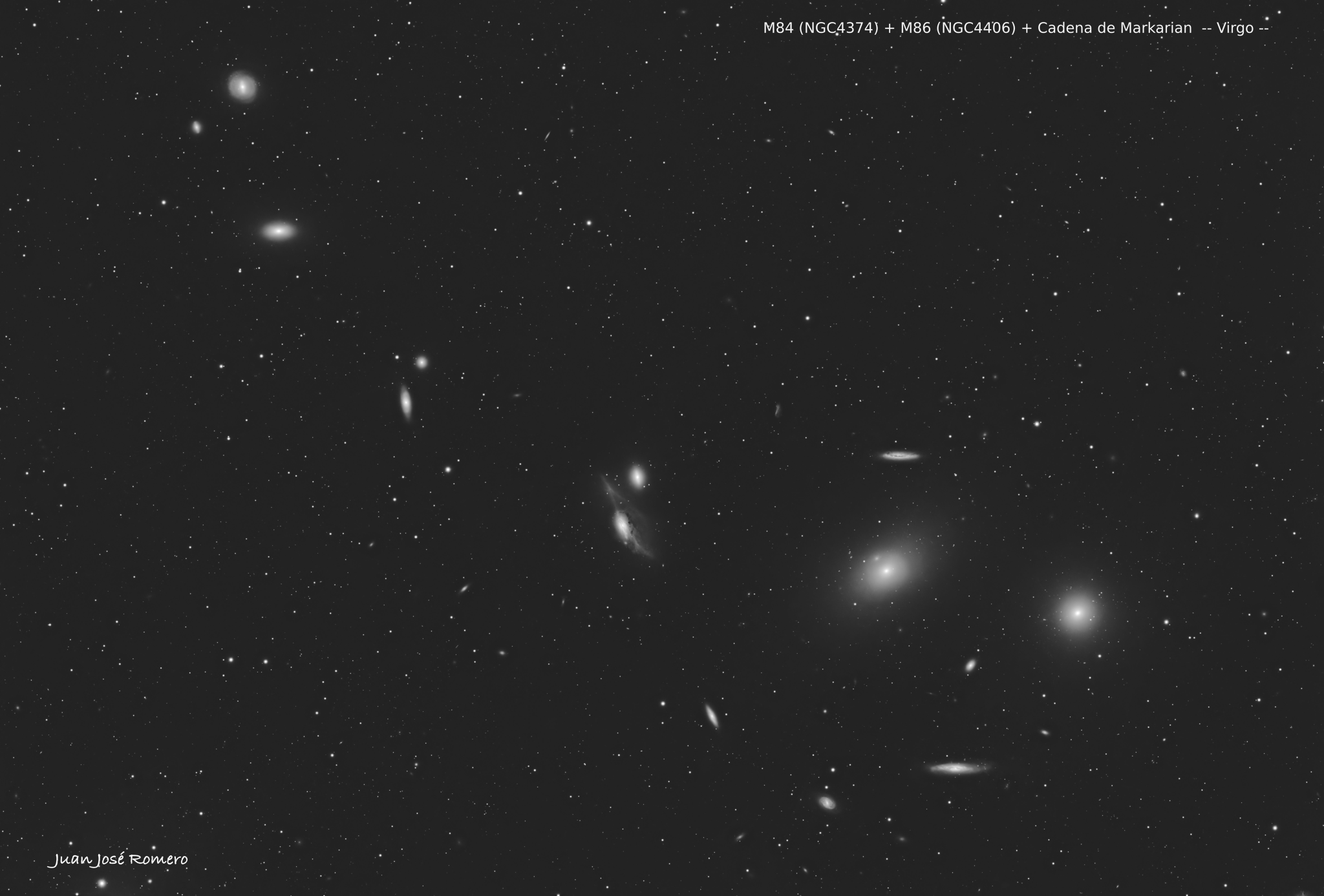 M84 + M86 (NGC4374 + NGC4406)