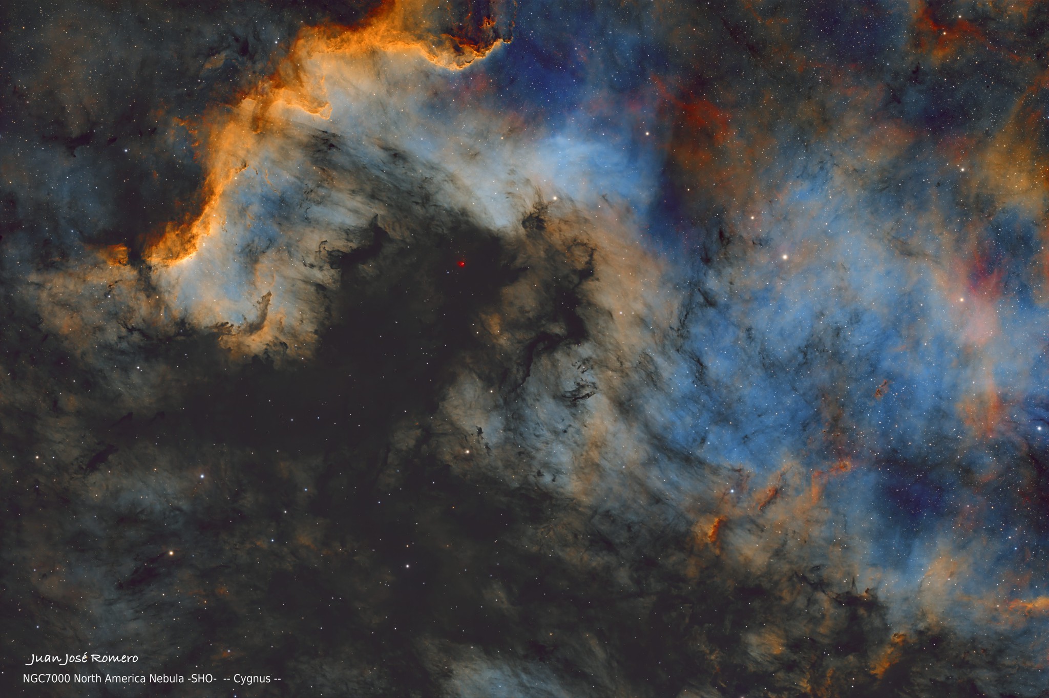 NGC7000 – Nebulosa d'Amèrica del Nord (SHO)