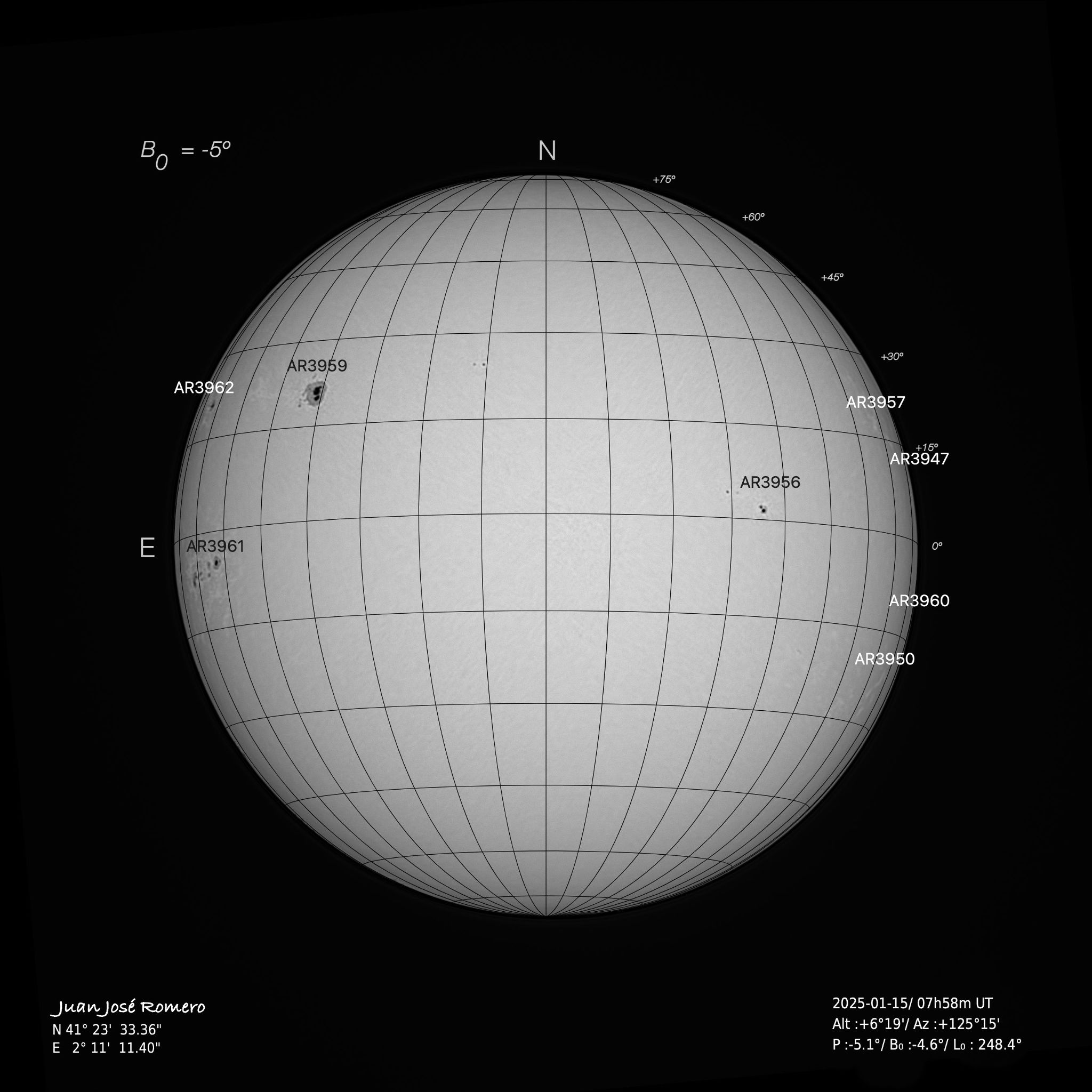 solar photograph, 15 January 2025