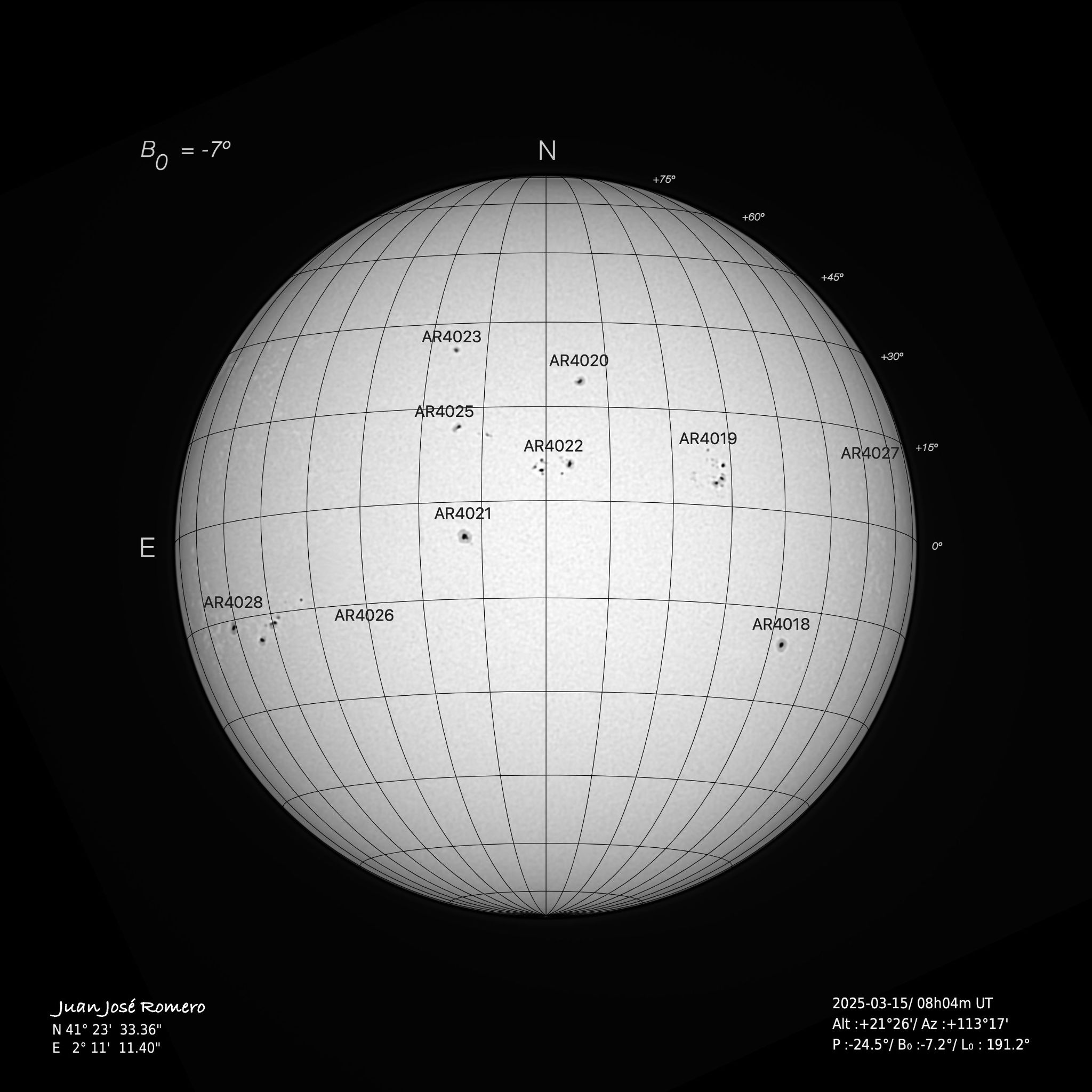 solar photograph, 15 March 2025