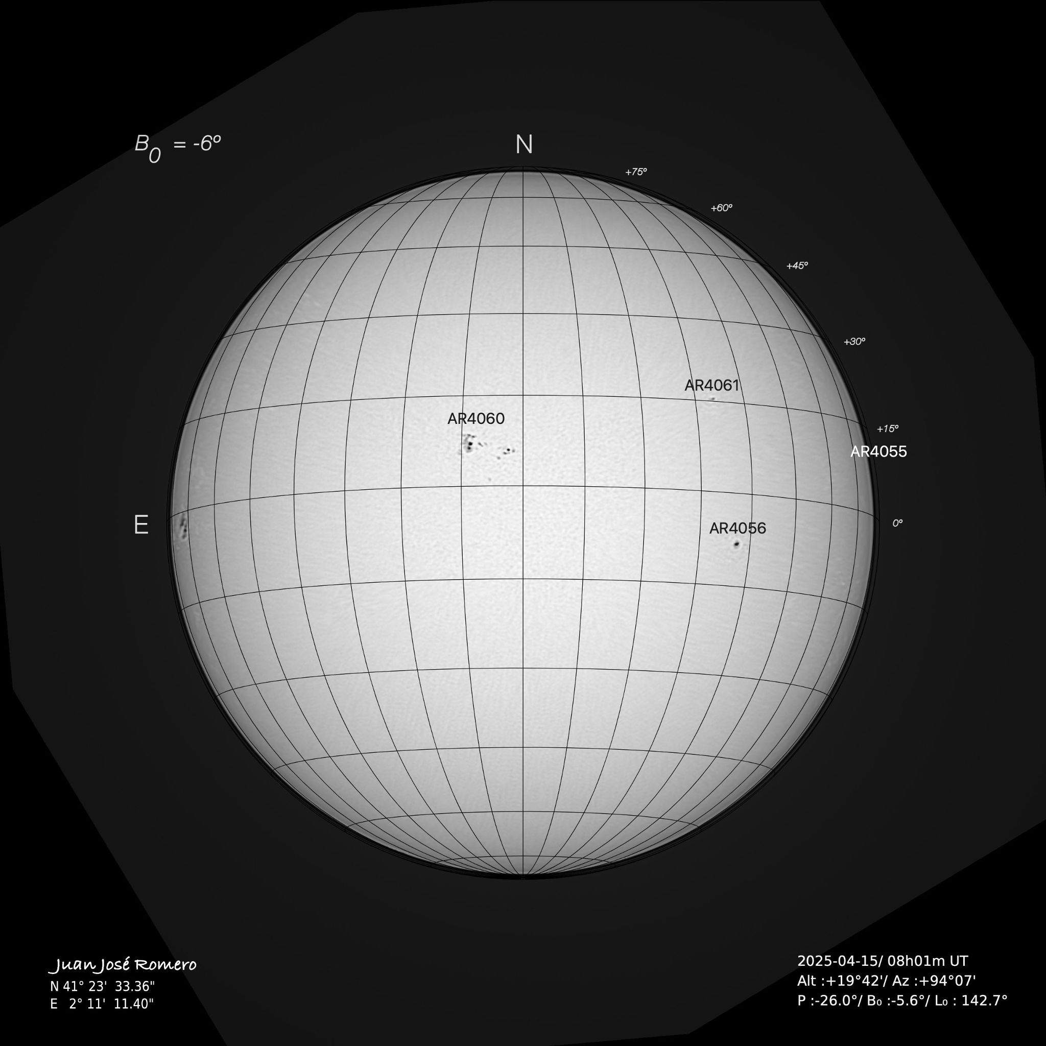 solar photograph, 15 April 2025