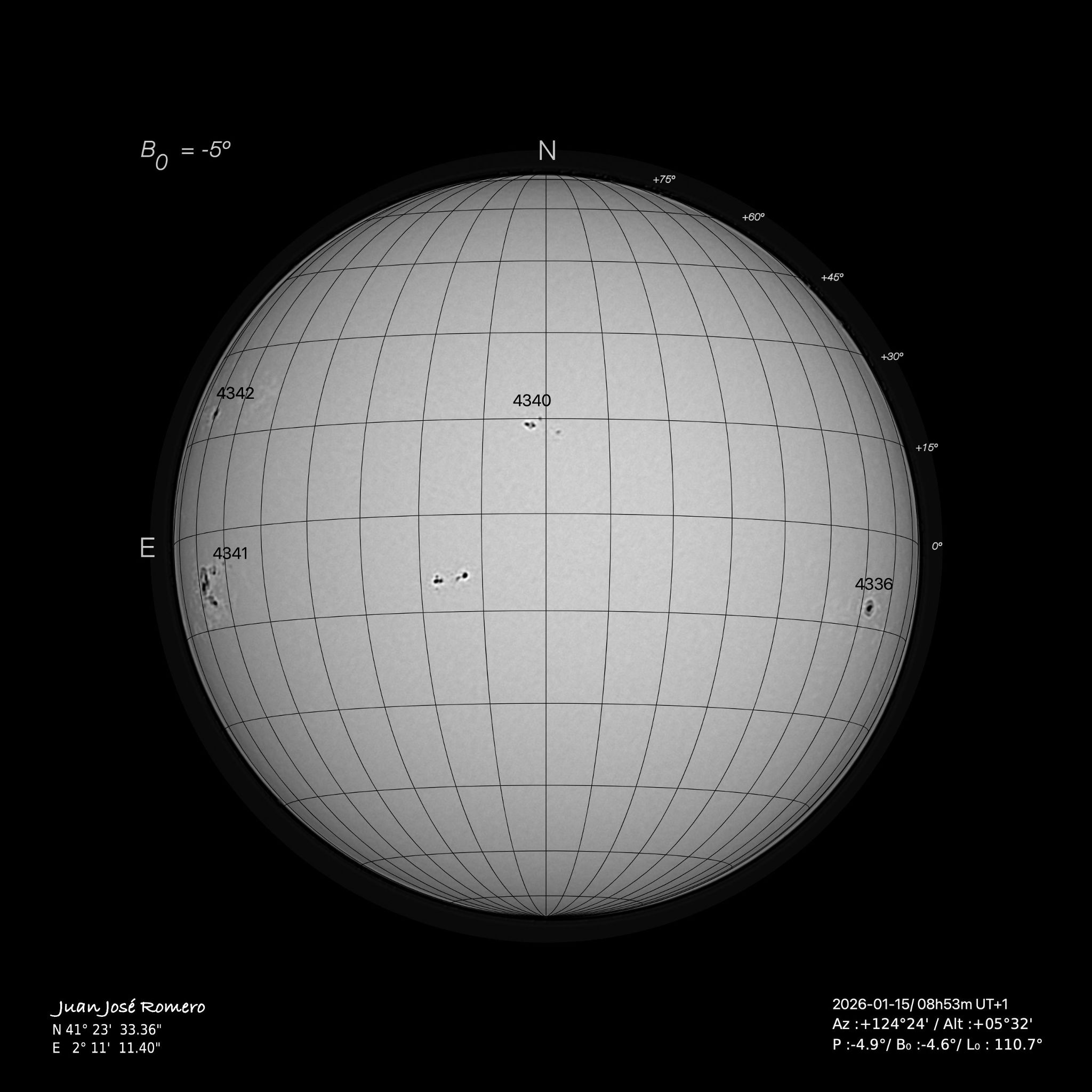 solar photograph, 15 January 2026