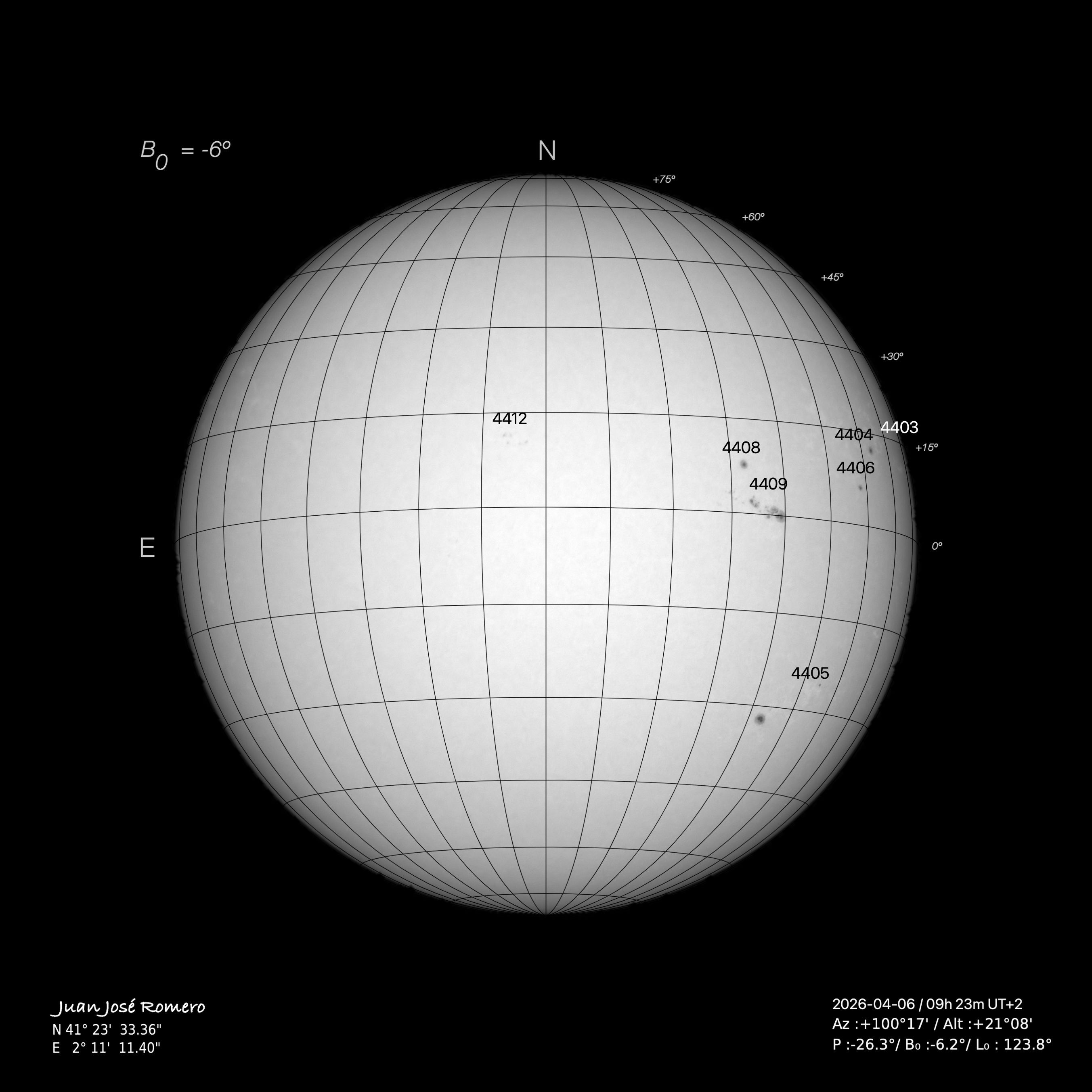 solar photograph, 6 April 2026