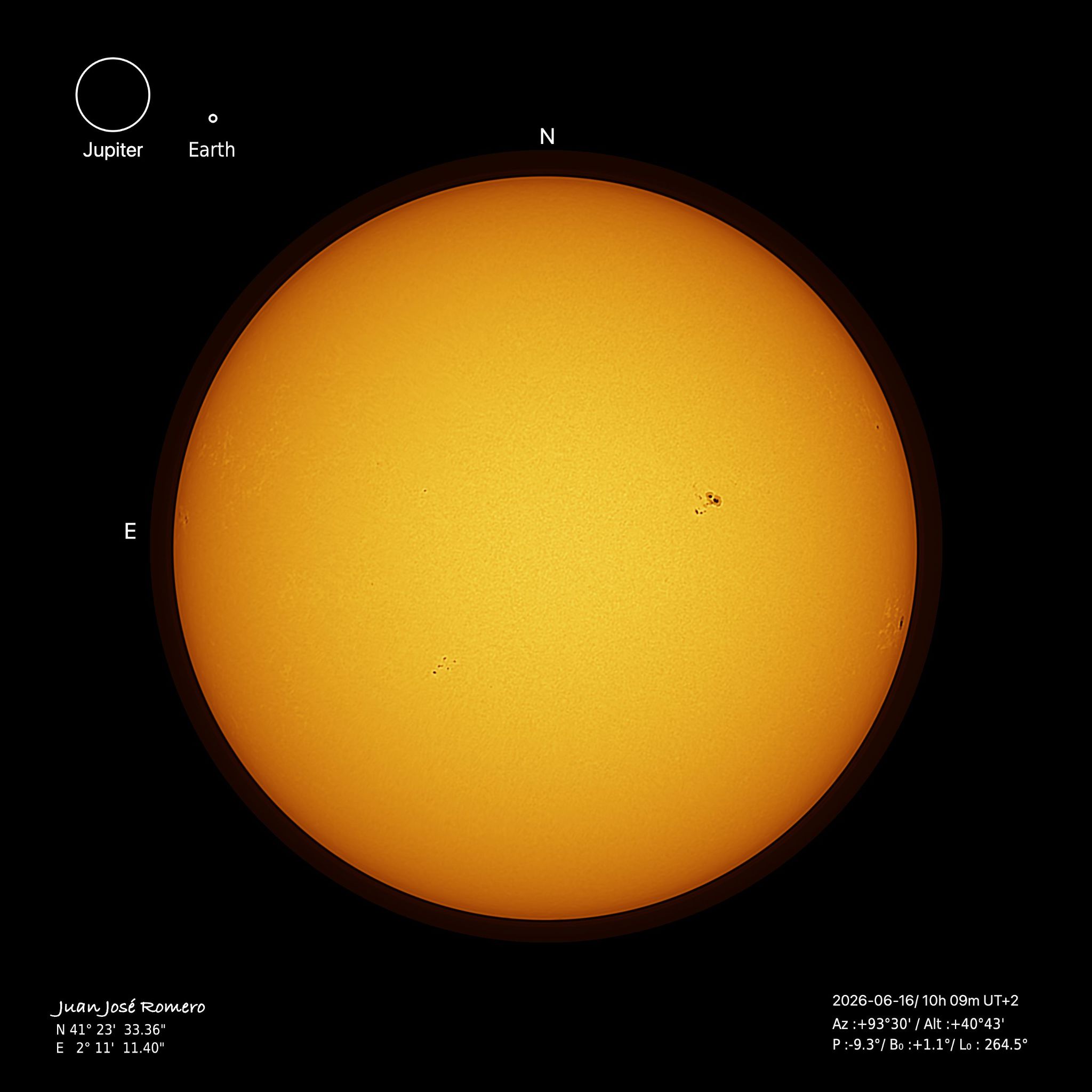 solar photograph, 16 June 2026